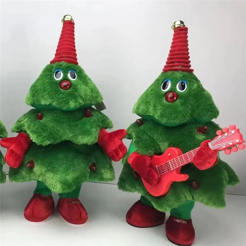 Animated Musical Holiday Tree Plush Toy for Kids & Home Decor