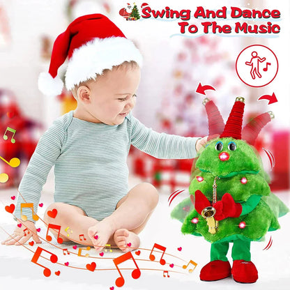 Animated Musical Holiday Tree Plush Toy for Kids & Home Decor