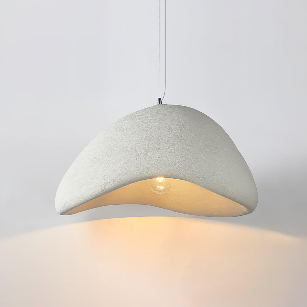 Spherical Hanging Ceiling Light Fixture with Adjustable Drop Length for Kitchen Island Dining Room Bedroom | Gray White LED Compatible Indoo