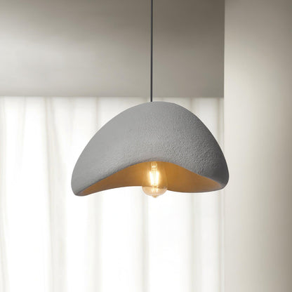 Spherical Hanging Ceiling Light Fixture with Adjustable Drop Length for Kitchen Island Dining Room Bedroom | Gray White LED Compatible Indoo