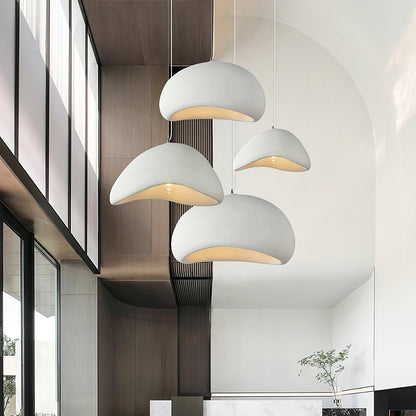Spherical Hanging Ceiling Light Fixture with Adjustable Drop Length for Kitchen Island Dining Room Bedroom | Gray White LED Compatible Indoo