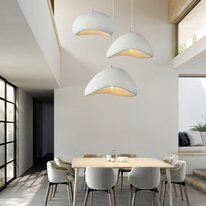 Spherical Hanging Ceiling Light Fixture with Adjustable Drop Length for Kitchen Island Dining Room Bedroom | Gray White LED Compatible Indoo