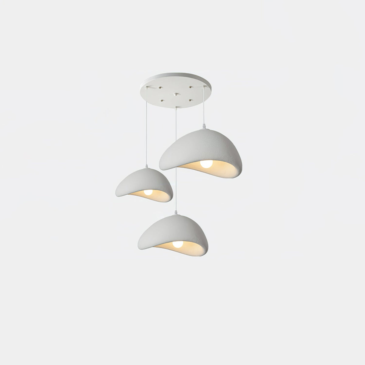 Spherical Hanging Ceiling Light Fixture with Adjustable Drop Length for Kitchen Island Dining Room Bedroom | Gray White LED Compatible Indoo