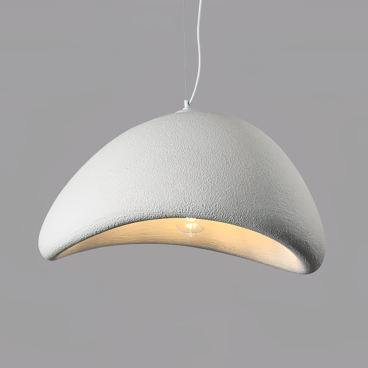 Spherical Hanging Ceiling Light Fixture with Adjustable Drop Length for Kitchen Island Dining Room Bedroom | Gray White LED Compatible Indoo