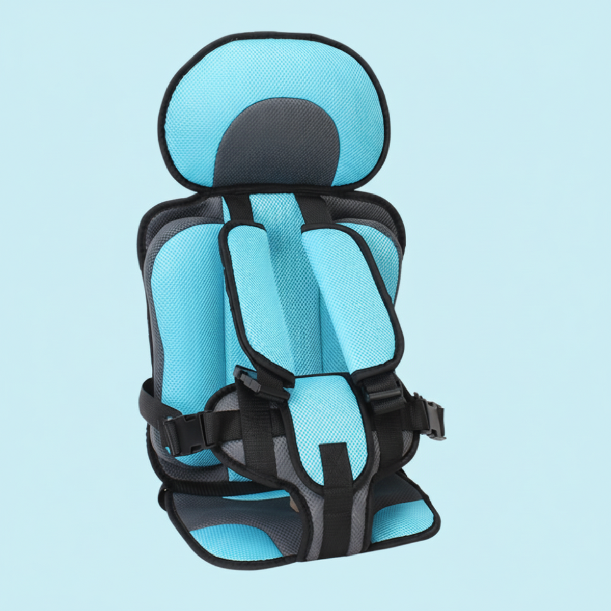 Ortekor Kids Travel Booster Seat | Portable Car Seat with 5-Point Harness | Comfortable Design for Safe Journeys