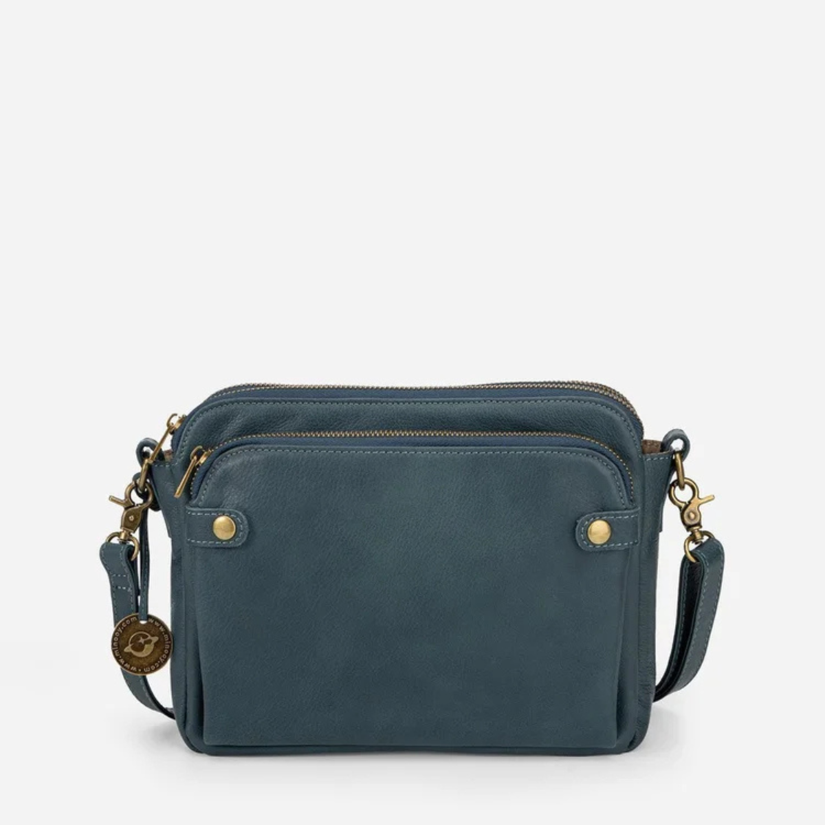 Full-Grain Leather Shoulder Bag with Integrated Wallet & Card Slots - Spacious Crossbody Purse for Women - Adjustable Strap Handbag for