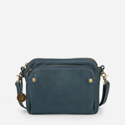Full-Grain Leather Shoulder Bag with Integrated Wallet & Card Slots - Spacious Crossbody Purse for Women - Adjustable Strap Handbag for