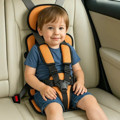 Portable Child Travel Harness Seat | Foldable Compact Design | Quick-Install 5-Point Safety System for Cars & Rideshares
