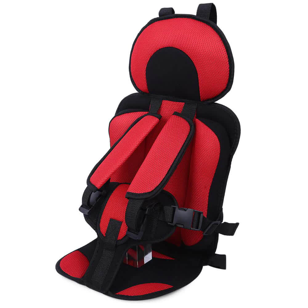 Portable Travel Booster Seat with 5-Point Harness for Toddlers & Kids | Breathable Mesh Cushion | Adjustable Safety Straps for Car & Home