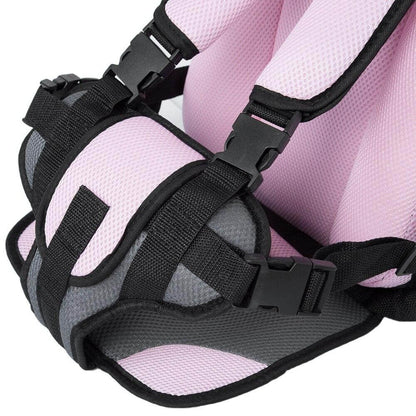 Portable Travel Booster Seat with 5-Point Harness for Toddlers & Kids | Breathable Mesh Cushion | Adjustable Safety Straps for Car & Home