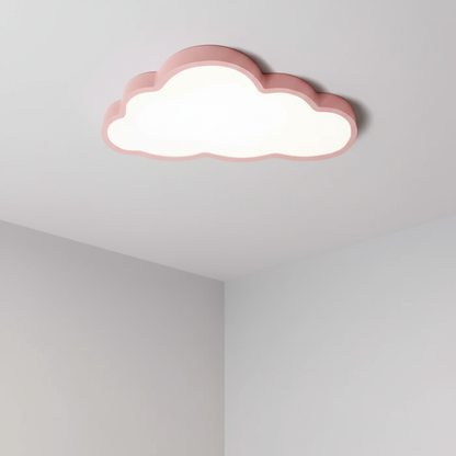 LED Cloud Flush Mount Light for Kids Room White Acrylic 16 inch Nursery Bedroom Ceiling Lamp Warm Glow 3000K