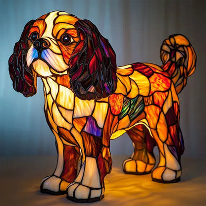 Dog Night Light Sculpture – Handcrafted LED Animal Lamp for Bedside, Nursery & Living Room Decor
