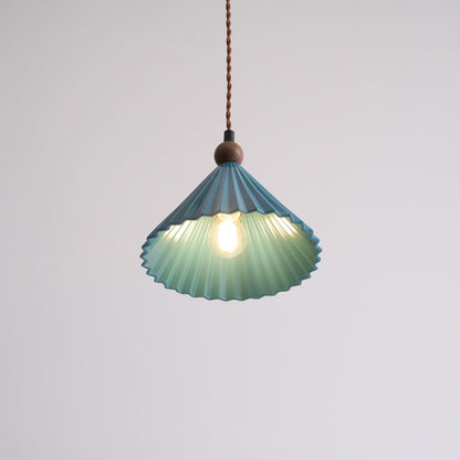 Ceramic Overhead Fixture 7.8 Inch Blue Adjustable Height Hardwired E14 Socket for Kitchen Island Dining Room Breakfast Nook Modern Minimalis
