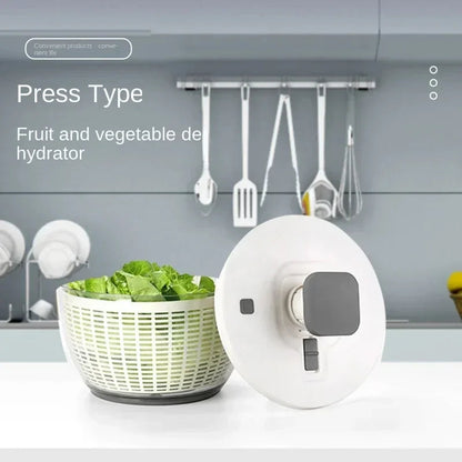 Kitchen Essentials | Compact One-Hand Spin Salad Spinner with Easy Drying Mechanism | Space-Saving Design for Fresh Salads