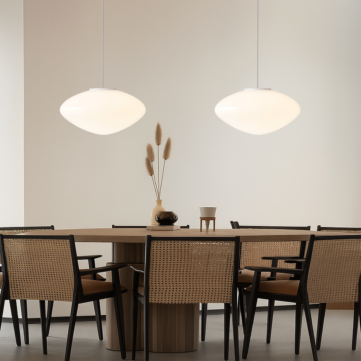 LED Glass Globe Hanging Light Fixture Adjustable Height White Shade for Kitchen Island Dining Room Ceiling Mount E27 Socket Modern Minimalis