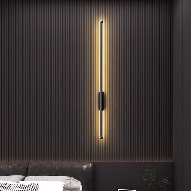 Vertical LED Wall Sconce 24 Inch Aluminum Minimalist Accent Light for Bedroom Hallway Living Room Modern Scandinavian Linear Strip Fixture W