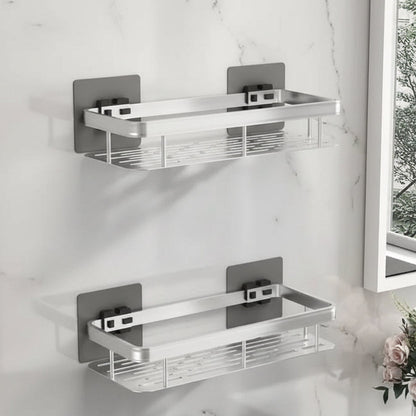 Self-Adhesive Bathroom Shelf | No Drilling & Stainless Steel