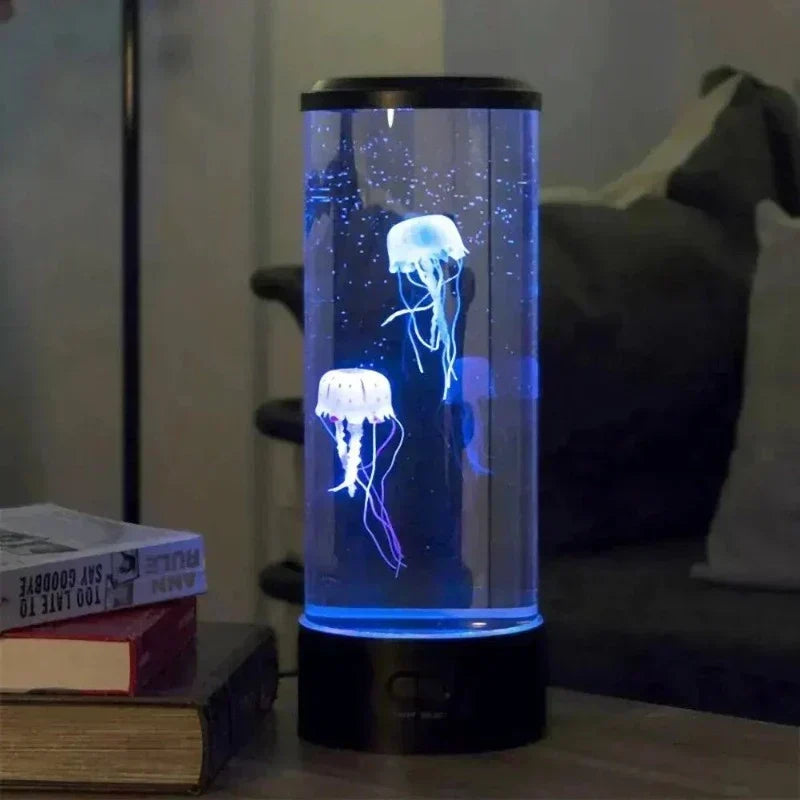 Color-Changing LED Jellyfish Mood Lamp with Flowing Tentacles for Relaxation & Decor