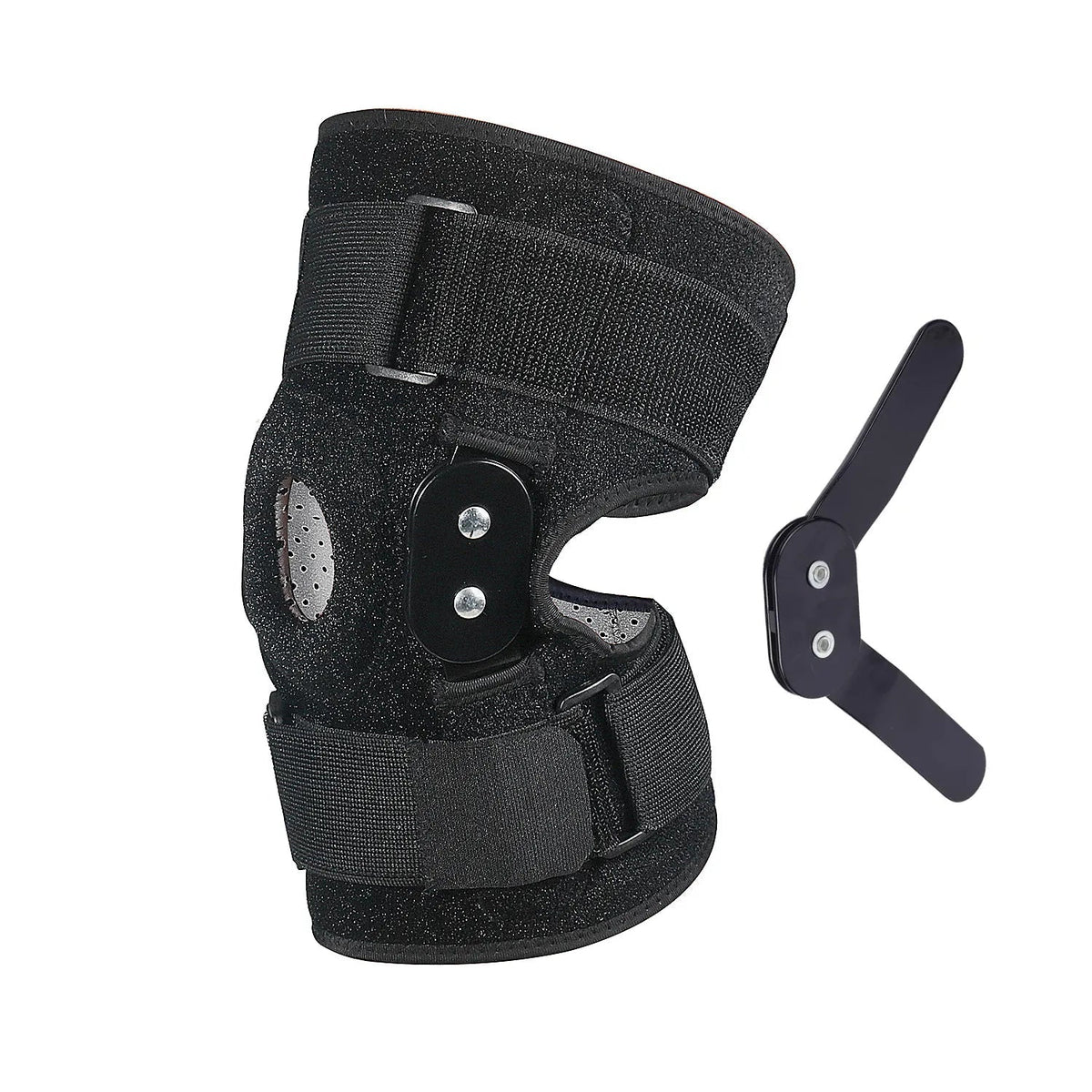 Knee Support Brace | Adjustable Hinged Design with Side Stabilizers | Optimal Stability for Sports and Recovery