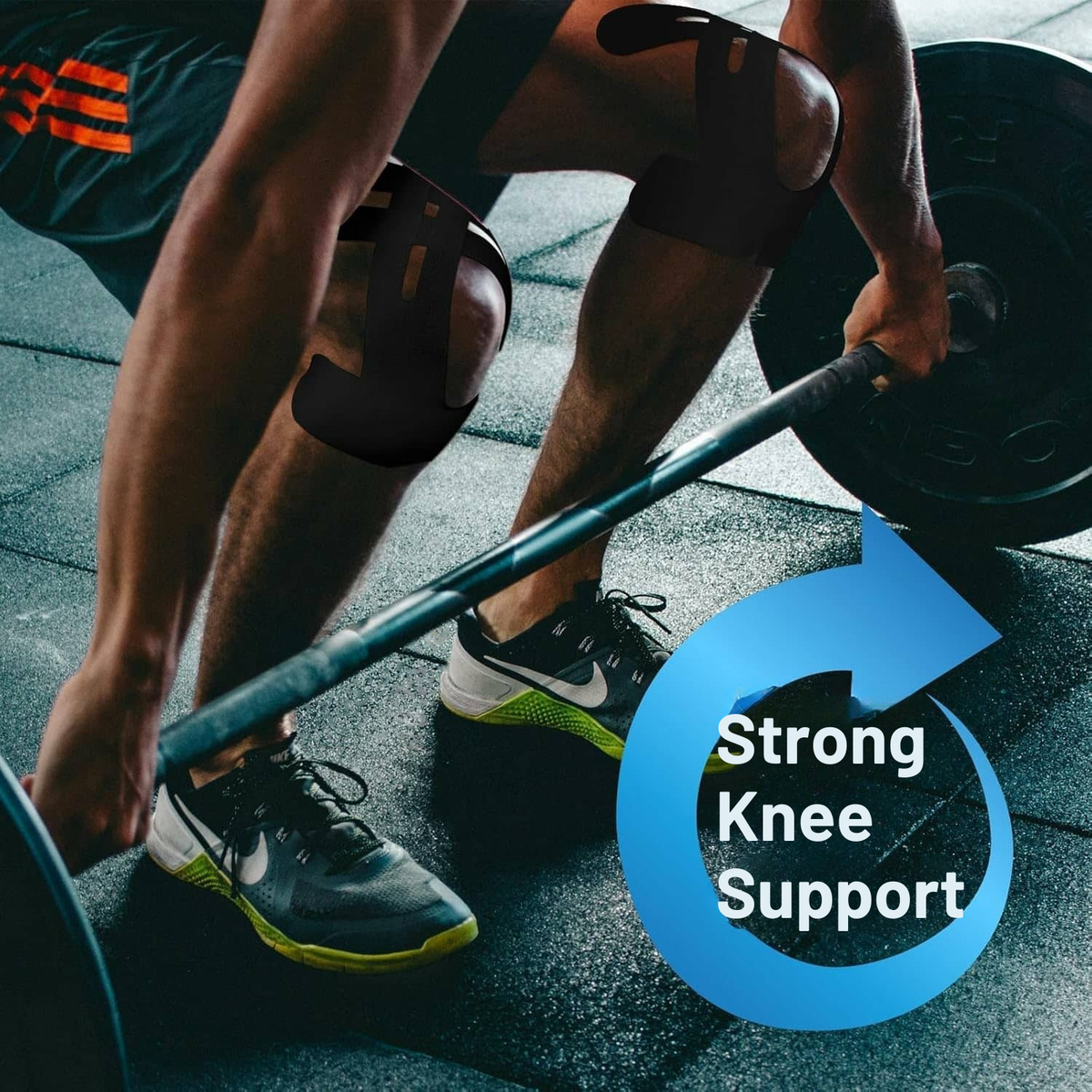 Pre-Cut Knee Support Tape for Sports | Breathable Athletic Kinesiology Brace | Elastic Joint Stabilizer for Running, Gym & Training | Waterp