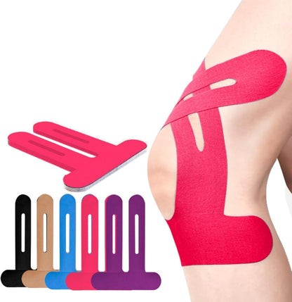 Pre-Cut Kinesiology Knee Tape for Joint Support & Stability During Sports | Athletic Knee Brace Alternative | Breathable Elastic