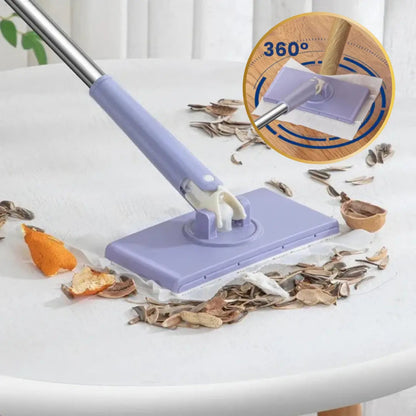 Compact Spin Mop with Press-Release Head – Hands-Free Cloth Ejection for Quick Floor Cleaning