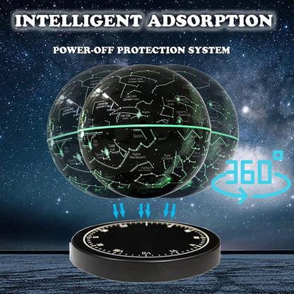 Magnetic Levitation Floating Globe Night Light with 360° Rotation Star Map Sphere for Bedroom Office Living Room Desk Decor