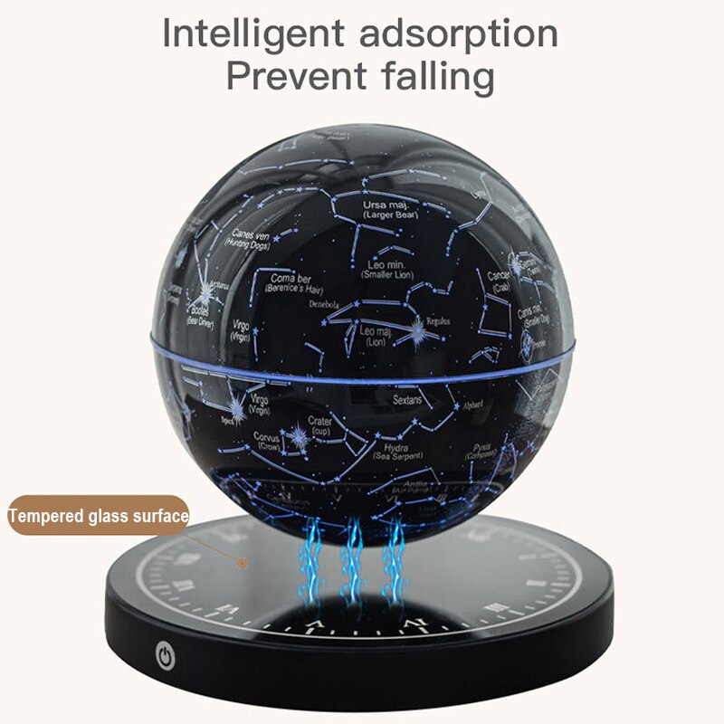 Magnetic Levitation Floating Globe Night Light with 360° Rotation Star Map Sphere for Bedroom Office Living Room Desk Decor