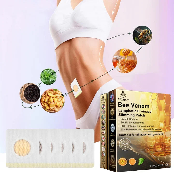 Herbal Wellness Patches with Natural Bee Venom Extract for Daily Body Care Support – Transdermal Application Skin Patches for Women & Men –