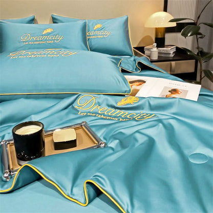 KühlTraum | Cooling Ice-Silk Duvet for Hot Nights with Breathable Fabric | Lightweight Comfort for Restful Sleep