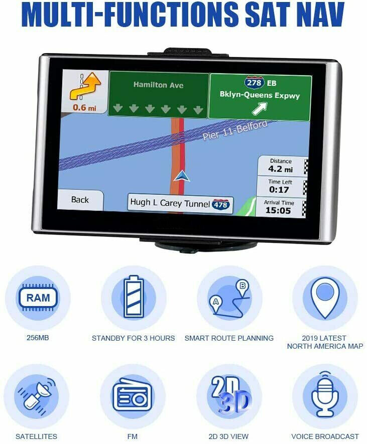 Smart Nav | 7-Inch GPS Navigation Device with Real Voice Guidance | Accurate Route Planning for Safe Travel
