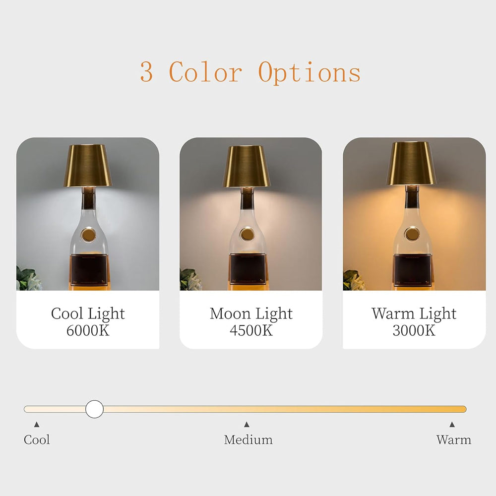 Touch-Controlled LED Accent Lamp with Iron Base – Cordless Desk Light for Nightstands, Home Office, Bedroom & Living Room Decor