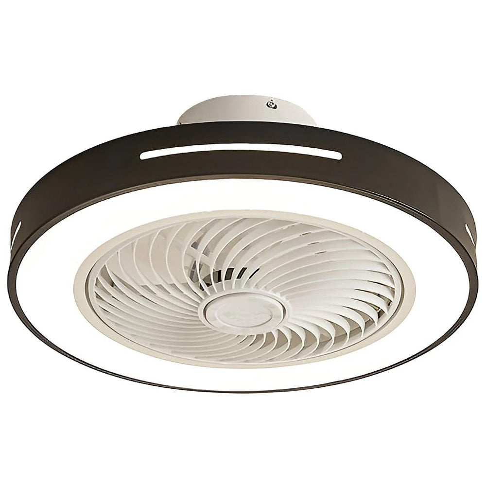 Indoor Fan with Integrated Lighting 24-Inch Diameter Acrylic Blade Assembly Adjustable Speed and Brightness for Bedrooms Living Rooms Dining