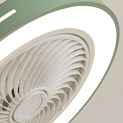 Indoor Fan with Integrated Lighting 24-Inch Diameter Acrylic Blade Assembly Adjustable Speed and Brightness for Bedrooms Living Rooms Dining