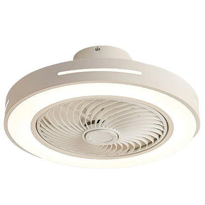 Indoor Fan with Integrated Lighting 24-Inch Diameter Acrylic Blade Assembly Adjustable Speed and Brightness for Bedrooms Living Rooms Dining