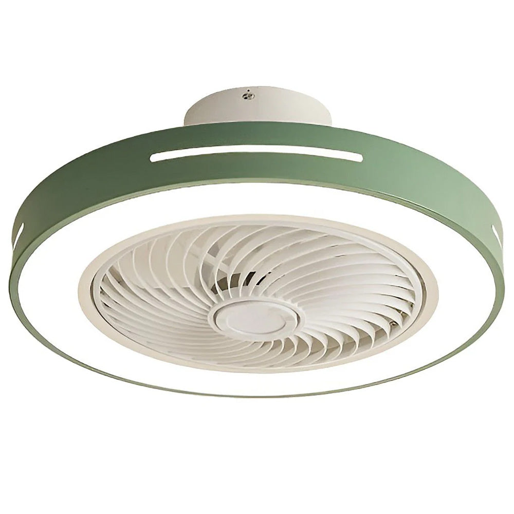 Indoor Fan with Integrated Lighting 24-Inch Diameter Acrylic Blade Assembly Adjustable Speed and Brightness for Bedrooms Living Rooms Dining