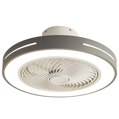 Indoor Fan with Integrated Lighting 24-Inch Diameter Acrylic Blade Assembly Adjustable Speed and Brightness for Bedrooms Living Rooms Dining