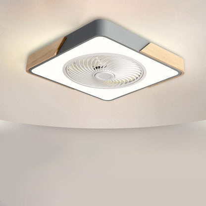 Wood Ceiling Fan with Dimmable LED Light & Remote 20 Inch for Bedroom Living Room Compact Indoor Airflow Cooling Rustic Decor
