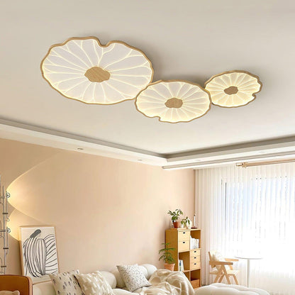 Modern Flush Mount LED Overhead Light Fixture for Bedroom Living Room Hallway | Round Acrylic Panel 39 Inch White | Energy Efficient Indoor