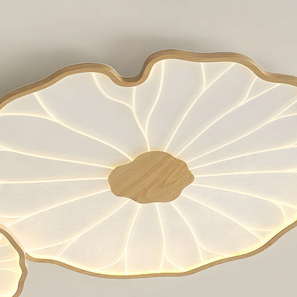 Modern Flush Mount LED Overhead Light Fixture for Bedroom Living Room Hallway | Round Acrylic Panel 39 Inch White | Energy Efficient Indoor