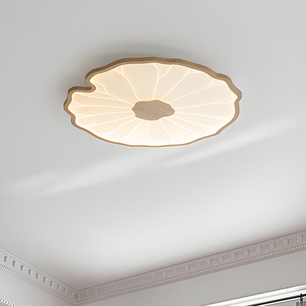 Modern Flush Mount LED Overhead Light Fixture for Bedroom Living Room Hallway | Round Acrylic Panel 39 Inch White | Energy Efficient Indoor