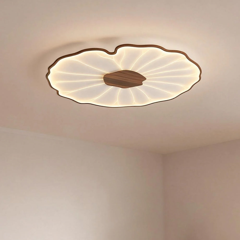 Modern Flush Mount LED Overhead Light Fixture for Bedroom Living Room Hallway | Round Acrylic Panel 39 Inch White | Energy Efficient Indoor
