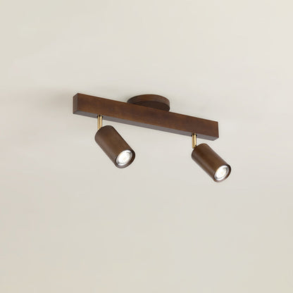 Adjustable LED Track Light Wood & Metal 39 in for Kitchen Dining Room Living Room Bedroom Modern Directional Ceiling Fixture