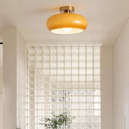 Hanging Dome Fixture 11-Inch Tinted Glass Hardwired Ceiling Drop Light for Kitchens Over Islands Bedrooms Breakfast Nooks Industrial Farmhou