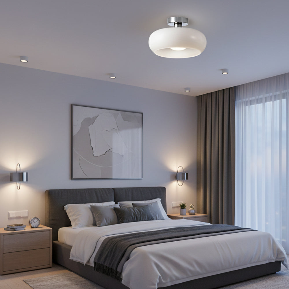 Hanging Dome Fixture 11-Inch Tinted Glass Hardwired Ceiling Drop Light for Kitchens Over Islands Bedrooms Breakfast Nooks Industrial Farmhou