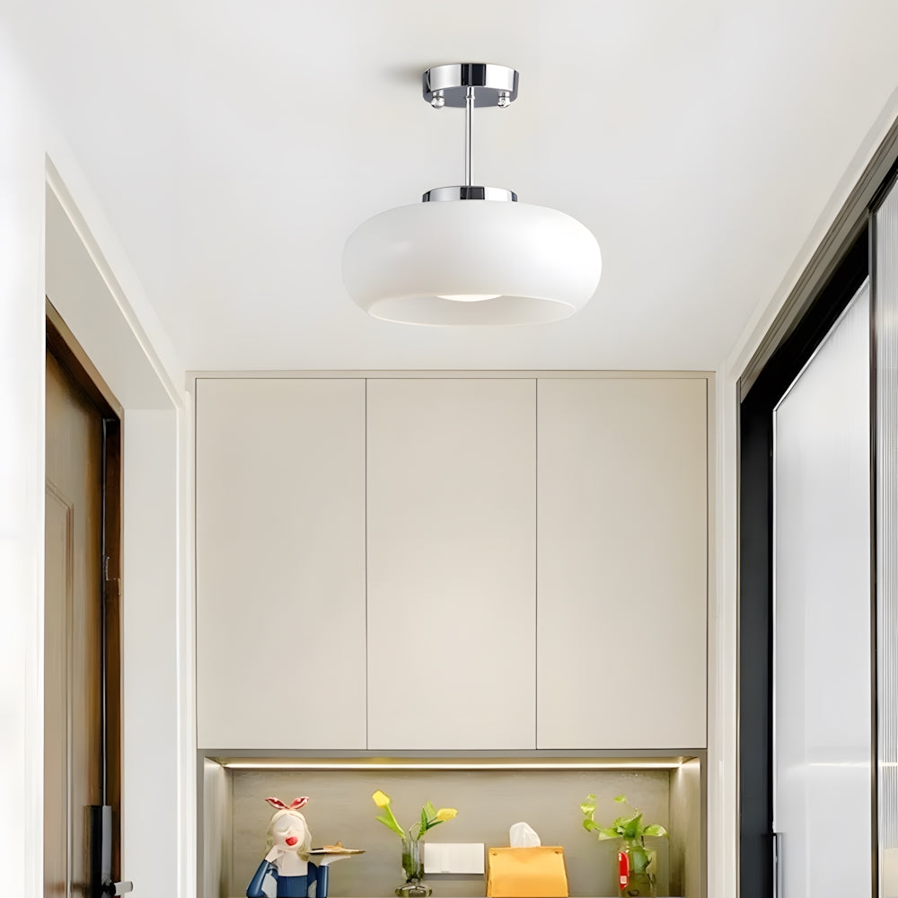 Hanging Dome Fixture 11-Inch Tinted Glass Hardwired Ceiling Drop Light for Kitchens Over Islands Bedrooms Breakfast Nooks Industrial Farmhou