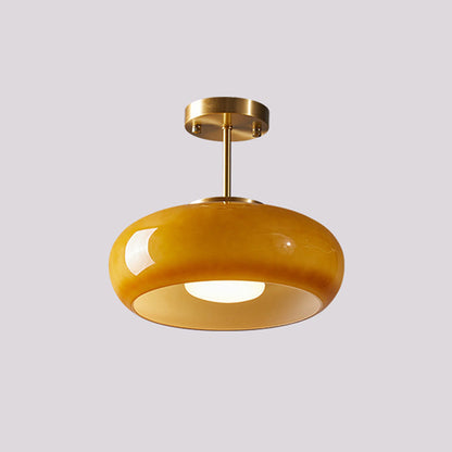 Hanging Dome Fixture 11-Inch Tinted Glass Hardwired Ceiling Drop Light for Kitchens Over Islands Bedrooms Breakfast Nooks Industrial Farmhou