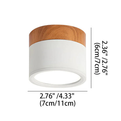 Compact Cylindrical Flush Mount LED Fixture for Residential Spaces – Aluminum Housing, Warm & Cool Temperatures, Multiple Finishes