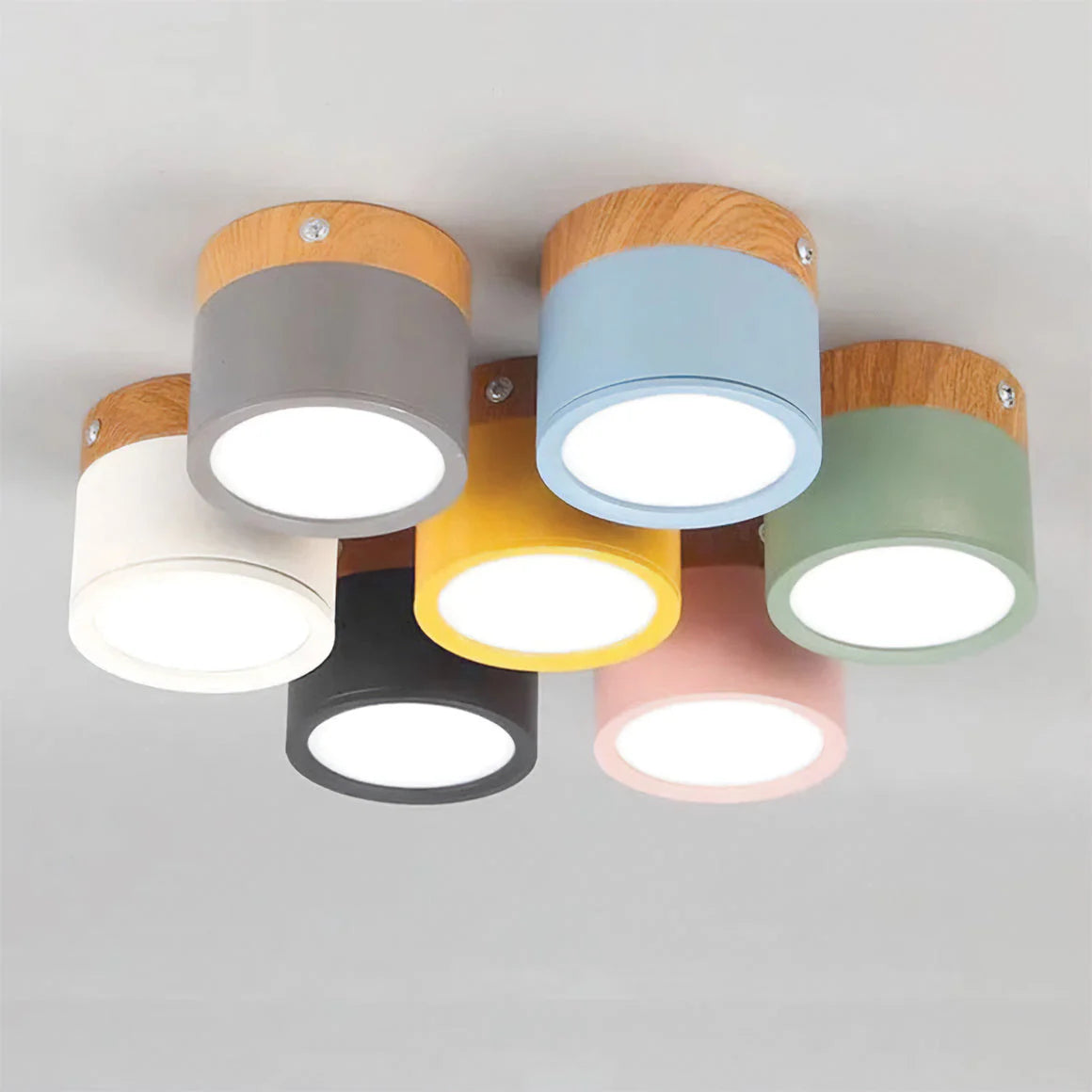 Compact Cylindrical Flush Mount LED Fixture for Residential Spaces – Aluminum Housing, Warm & Cool Temperatures, Multiple Finishes