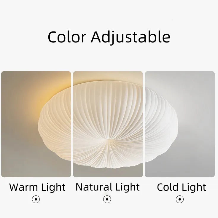 Round LED Flush Mount Overhead Fixture for Bedrooms, Living Spaces, Kitchens — 8-Inch Metal & Acrylic Construction in White — Low-Profile Co